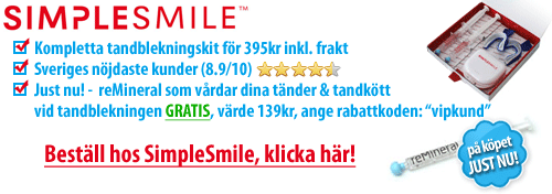 Simple Smile tandblekning - Tidsbegr&auml;nsat erbjudande, Klicka h&auml;r